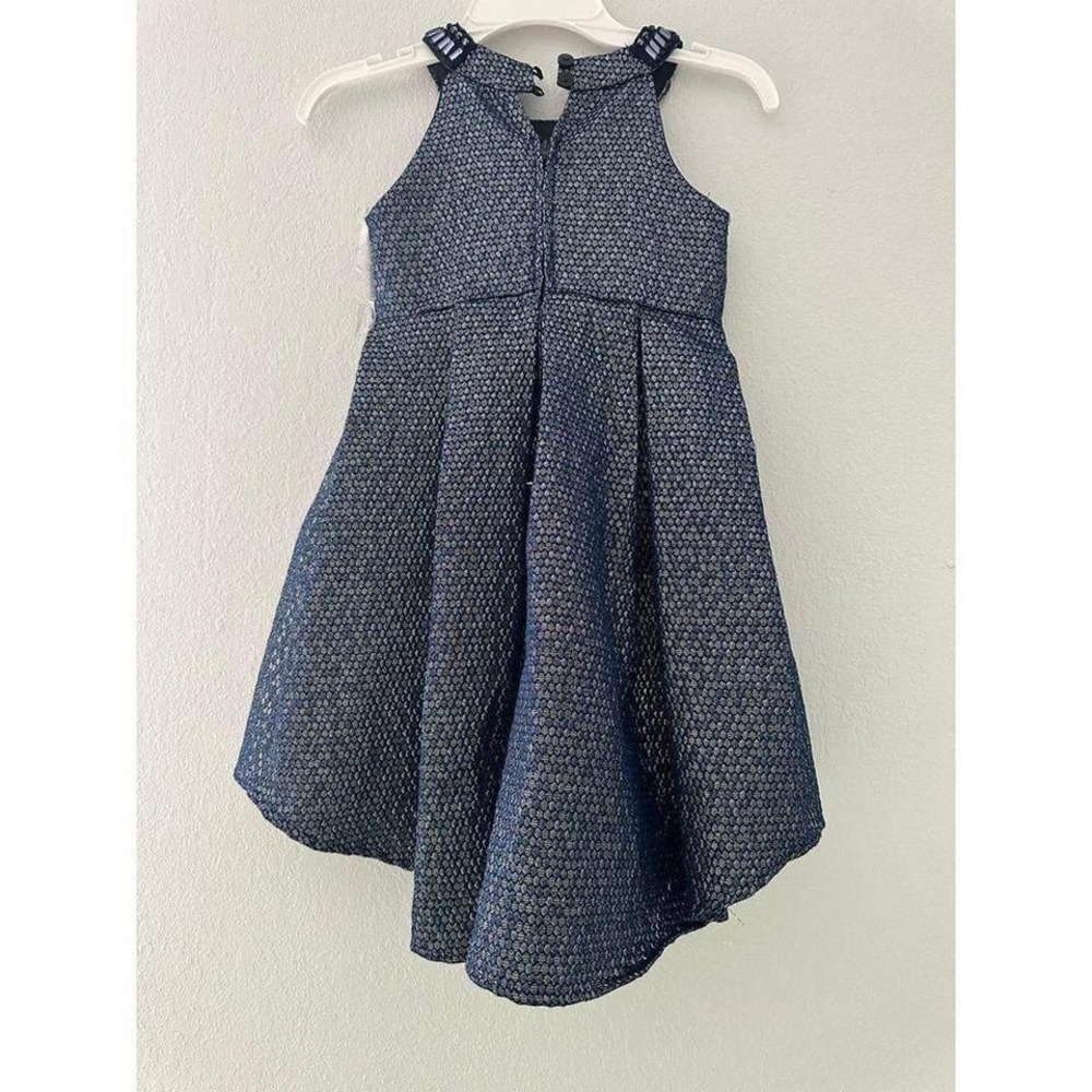 Rare Editions Girls Navy Blue Sparkle Beaded Neckline Dress‎ Size 4T - Picture 6 of 6